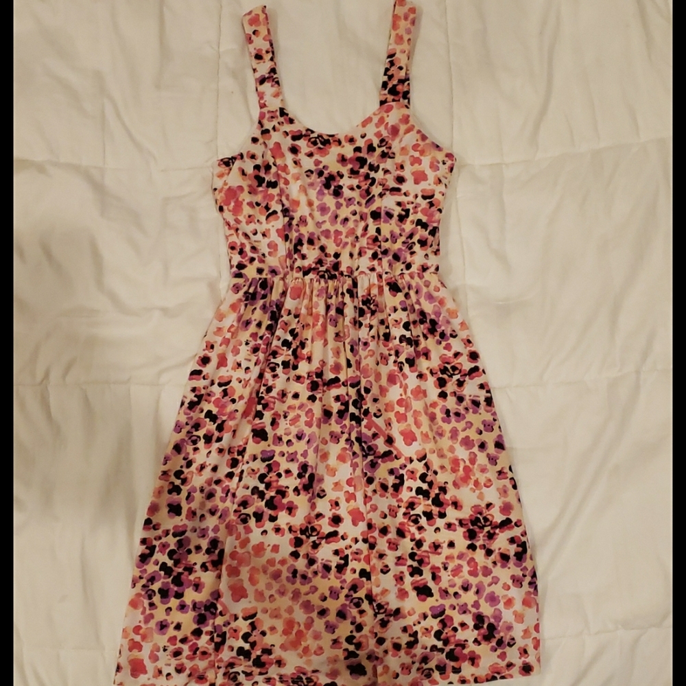 Cheetah/Watercolor Print Dress